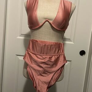 Andrea Iyamah Pink Bikini Set